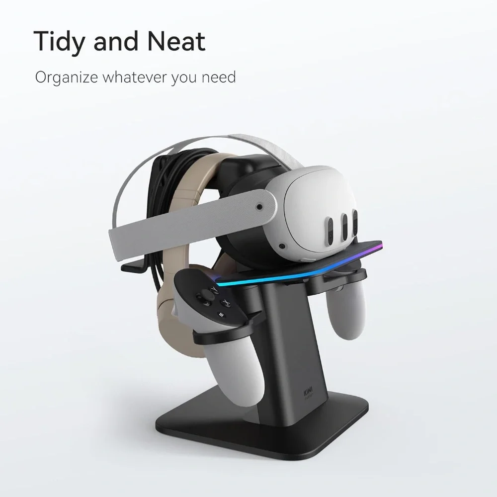 KIWI design Charging Dock for Meta Quest 3S/Quest 3/Quest 2/Quest Pro Accessory